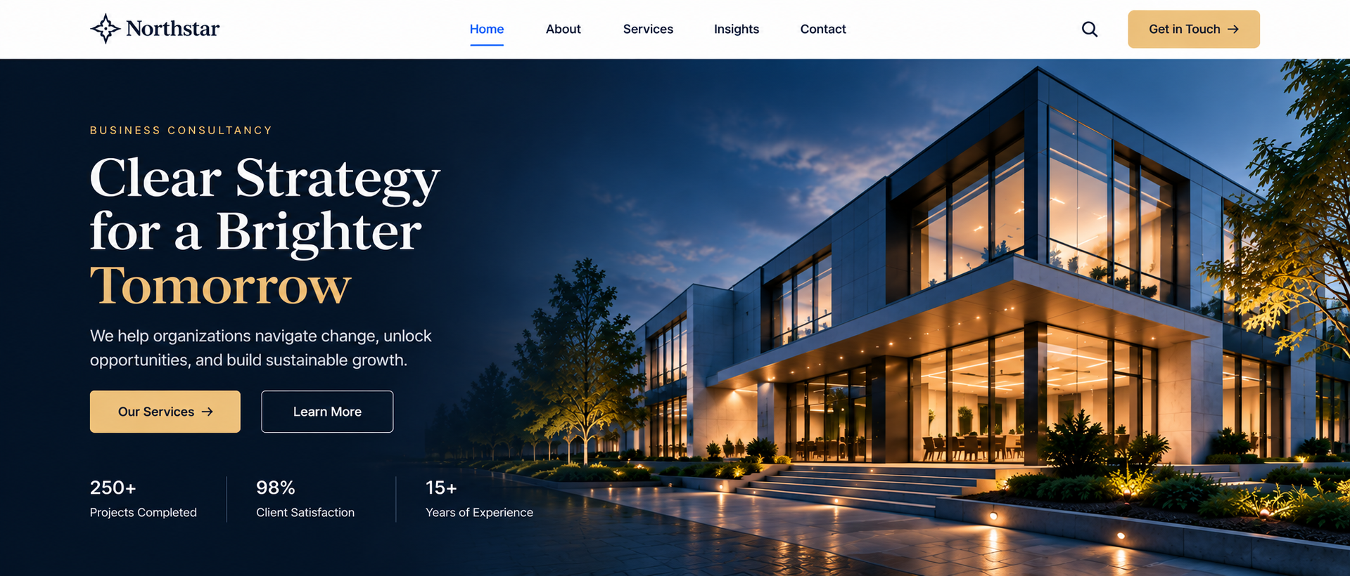 Northstar branding website preview